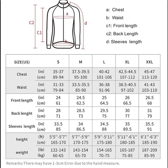 Cycling Red Jacket Arsuxeo Unisex cycling jacket Size XL - Picture 13 of 14